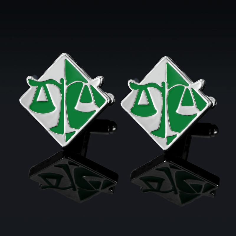 Scale - Men Formals & Ethnic Wear - Square Snowflake Mirror Cufflinks Scale Tray