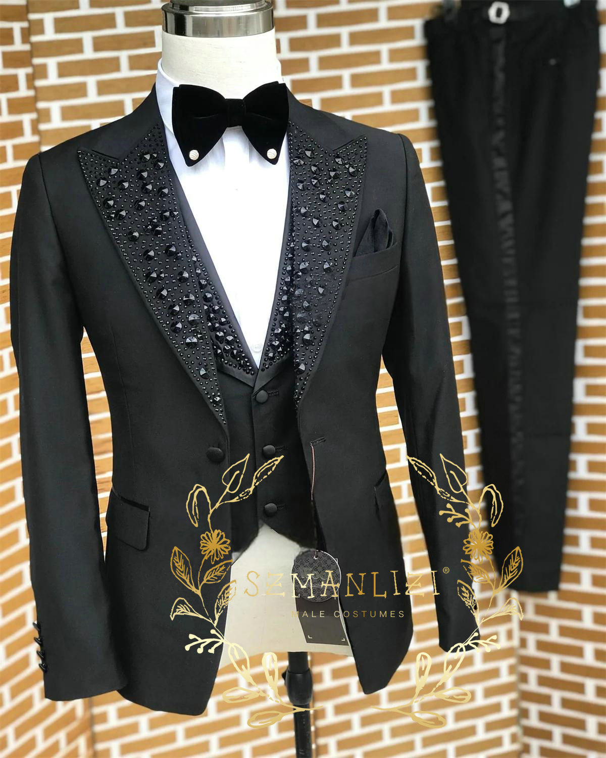 Black Men Suits Luxury Stone C - огляд і ціна Men Formal Wear For Wedding