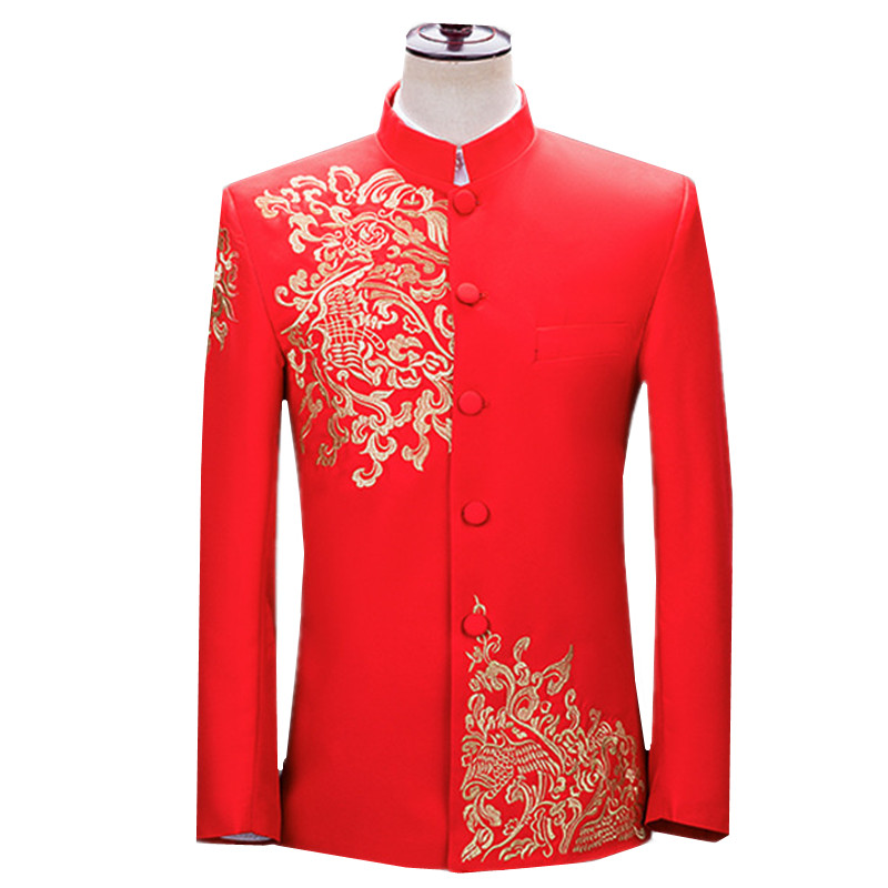 New Men Embroidered Suit Jacke - огляд і ціна Men'S Vintage Formal Wear
