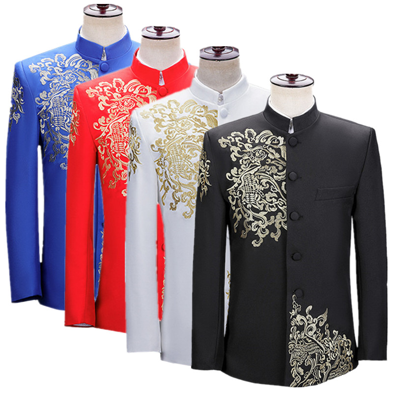 New Men Embroidered Suit Jacke - огляд і ціна Men'S Vintage Formal Wear