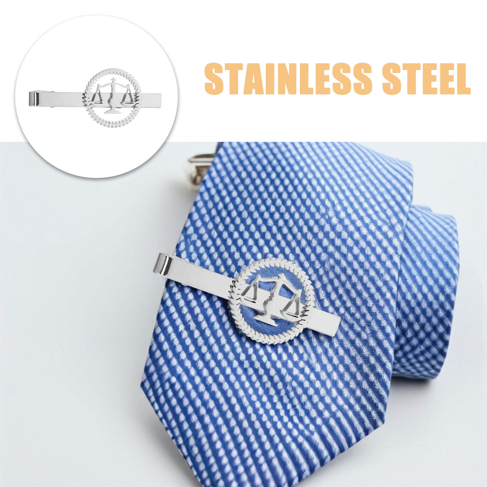 2Pcs Silver Justice Scale Tie  - огляд і ціна Scale - Men Formals & Ethnic Wear