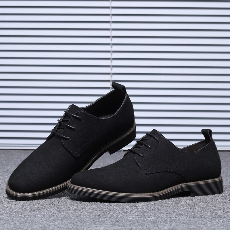 Mens Navy Blue Suede Leather O - огляд і ціна Formal Men Daily Wear Footwear